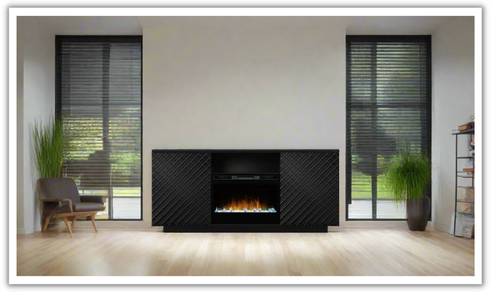 Smart Furniture Diamond Console with Fireplace Insert