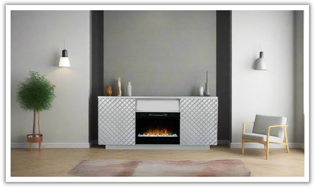 Smart Furniture Diamond Console with Fireplace Insert