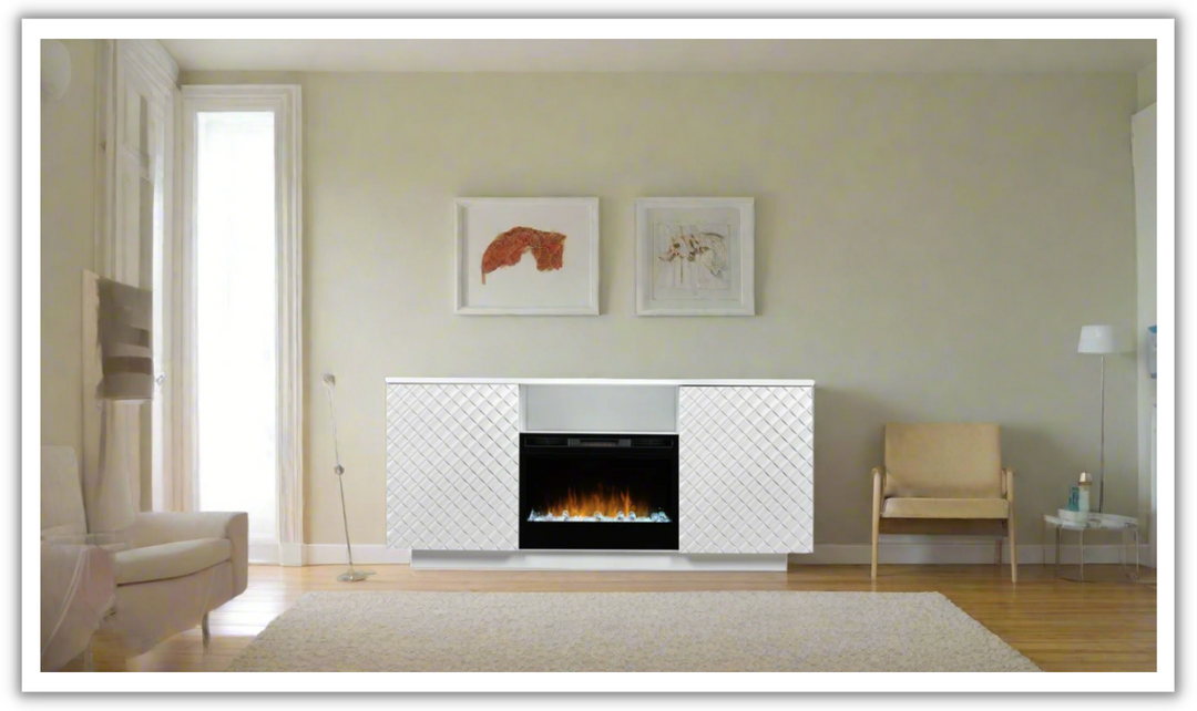 Smart Furniture Diamond Console with Fireplace Insert