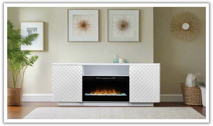 Smart Furniture Diamond Console with Fireplace Insert