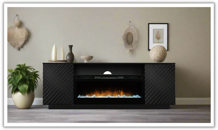 Smart Furniture Diamond Console with Fireplace Insert