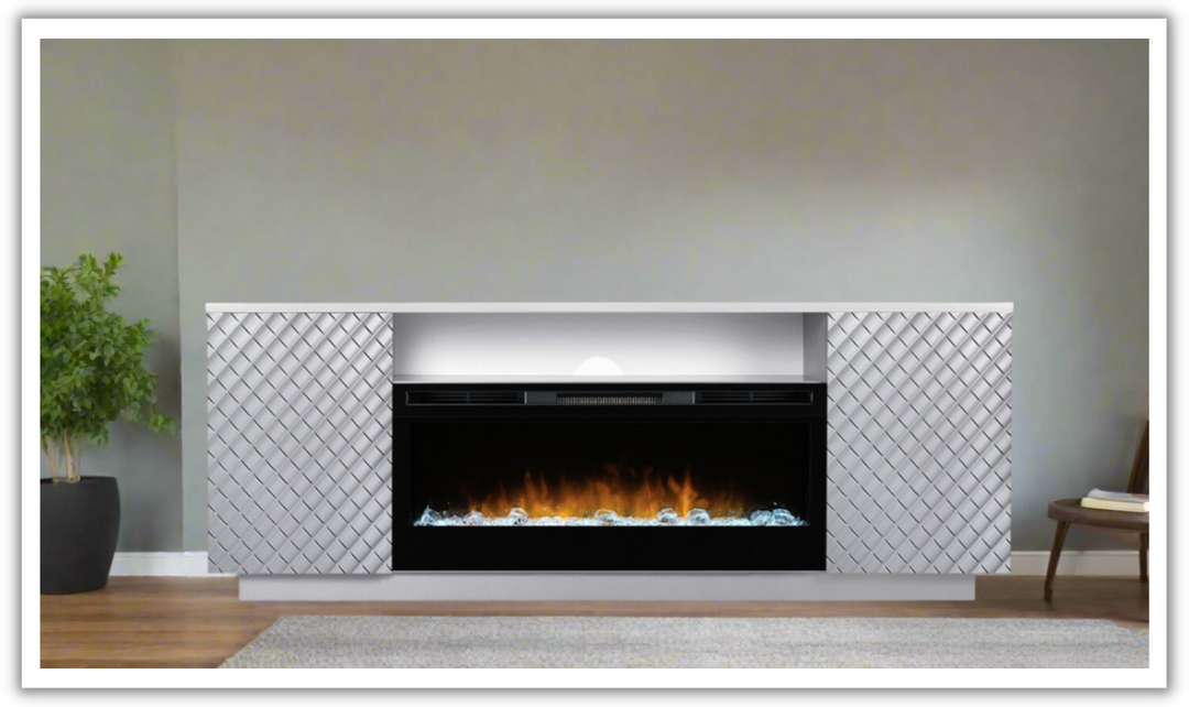 Smart Furniture Diamond Console with Fireplace Insert