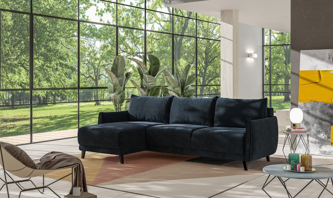 Luonto Dolphin Full XL Sleeper Sectional Sofa with Reversible Chaise