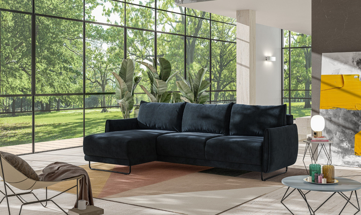 Luonto Dolphin Full XL Sleeper Sectional Sofa with Reversible Chaise