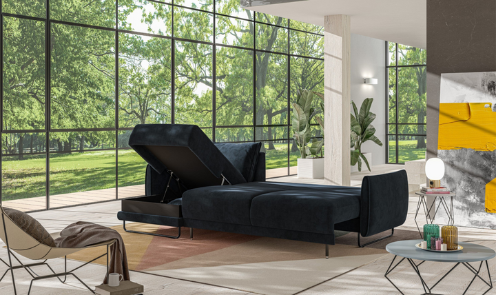 Luonto Dolphin Full XL Sleeper Sectional Sofa with Reversible Chaise