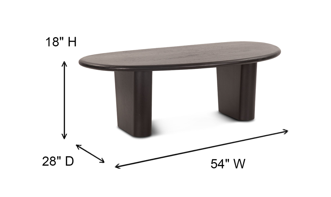 HTD Helsinki Coffee Table in Black Mango Wood