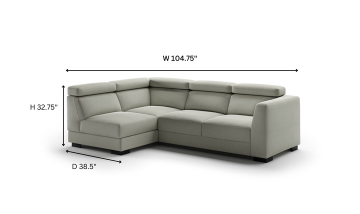 Luonto Halti L-Shaped 3-Seater Full XL Sectional Sofa Sleeper