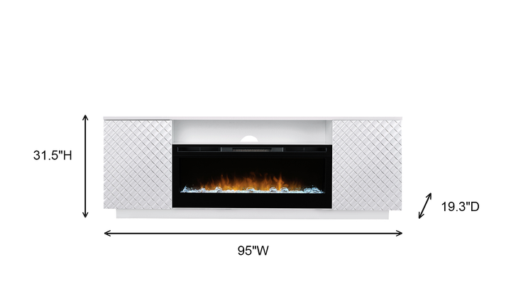 Smart Furniture Diamond Console with Fireplace Insert