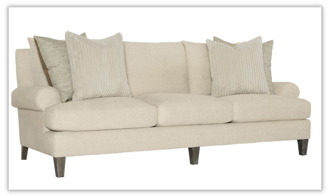 Bernhardt Isabella 3-Seater Fabric Sofa in Cream