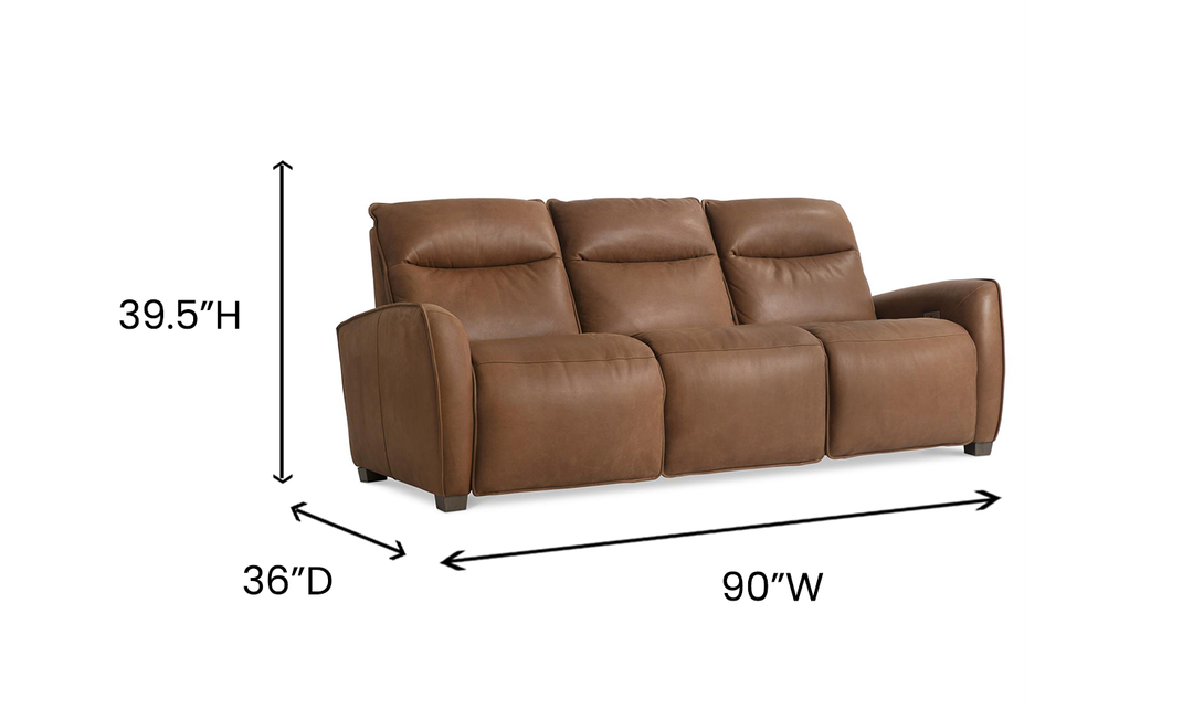 Bernhardt Sorrento 3-Seater Leather Power Motion Sofa