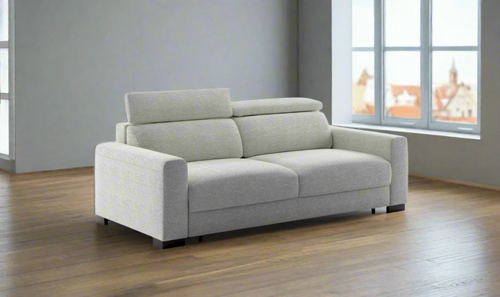 Luonto Elliot Gray Fabric Sleeper Sofa With Hybrid Deluxe Function (King/Queen Size)