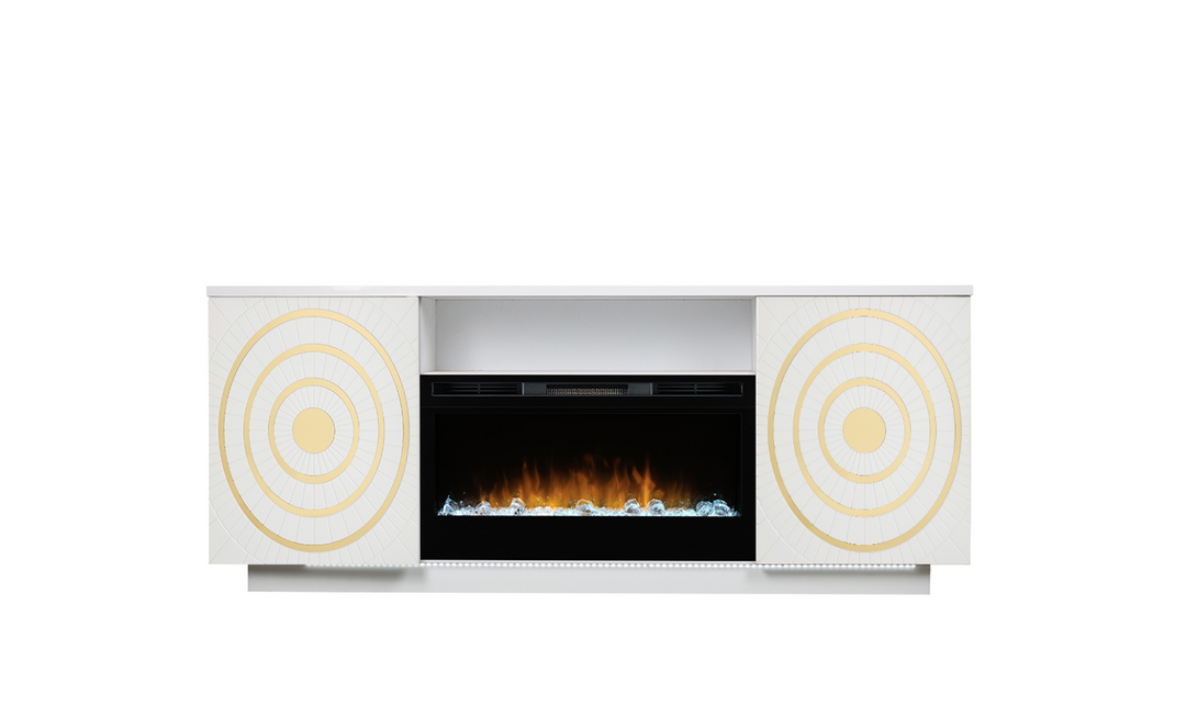 Smart Furniture Myra 2 Door TV Console with Electric Fireplace