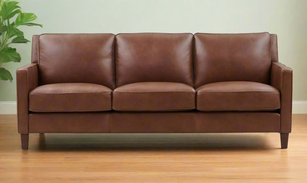 Ashby 3-Seater Leather Sofa In Pecan Brown-Jennifer Furniture