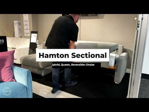 Luonto Hampton Stone Fabric Sleeper Sofa with Foam Mattress