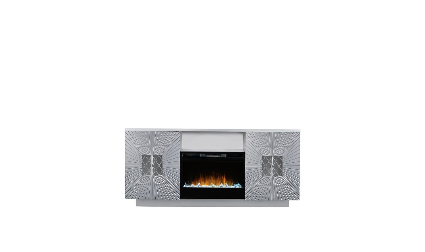 Smart Furniture Starburst TV Console with Electric Fireplace