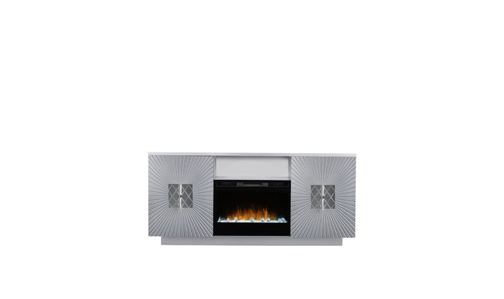 Smart Furniture Starburst TV Console with Electric Fireplace