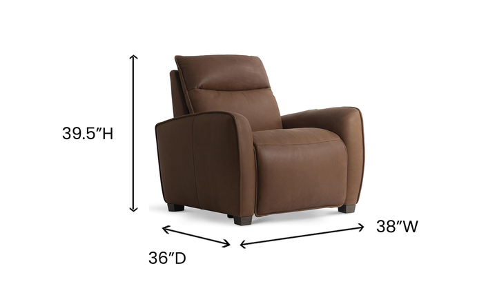 Bernhardt Sorrento Leather Power Motion Recliner Chair With USB Port