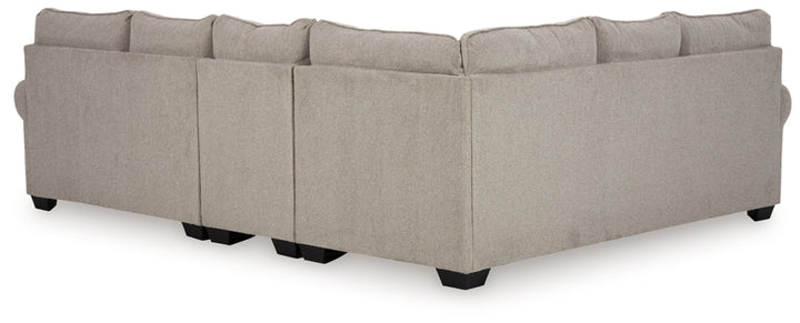 Claireah Fabric 5-Seater Sectional Sofa with Rolled Arms