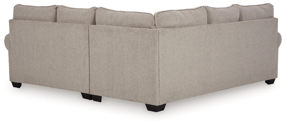 Claireah Fabric 5-Seater Sectional Sofa with Rolled Arms