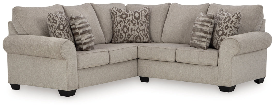 Claireah Fabric 5-Seater Sectional Sofa with Rolled Arms