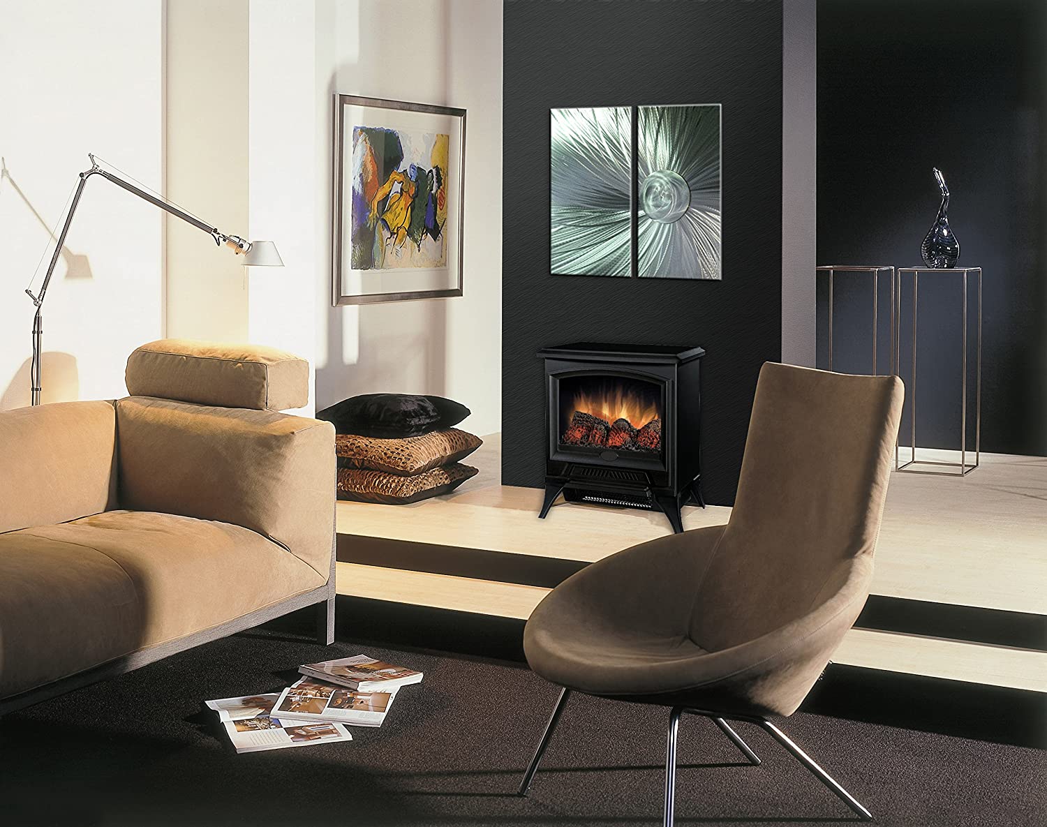 Dimplex Electric Fireplaces and Stove With A Black Finish