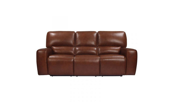 Leather Italia Broadway Power Reclining Living Room Set in Brown