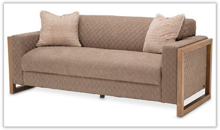 AICO Hudson Ferry 2-Seater Fabric Sofa in Driftwood Finish