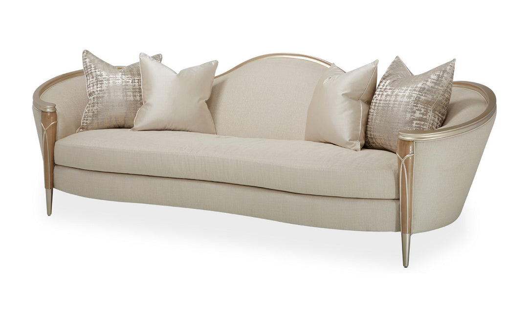 AICO Villa Cherie 3-Seater Fabric Sofa with Curvy Arms