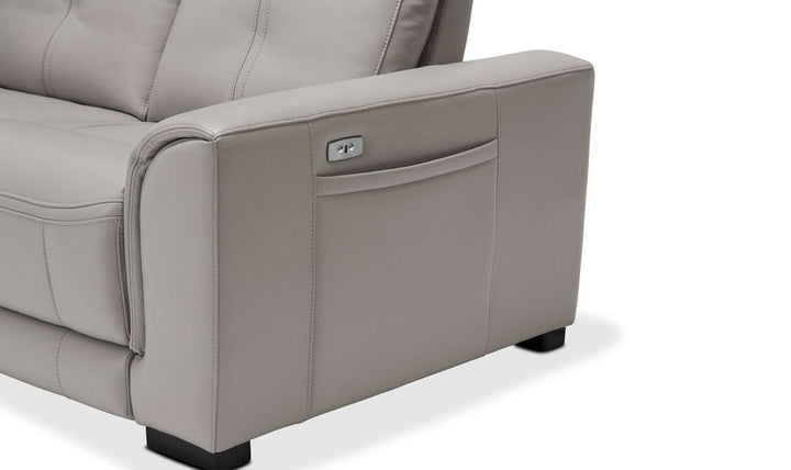 AICO Mia Bella Bentley 3-Seater Fabric Recliner Sofas in Gray