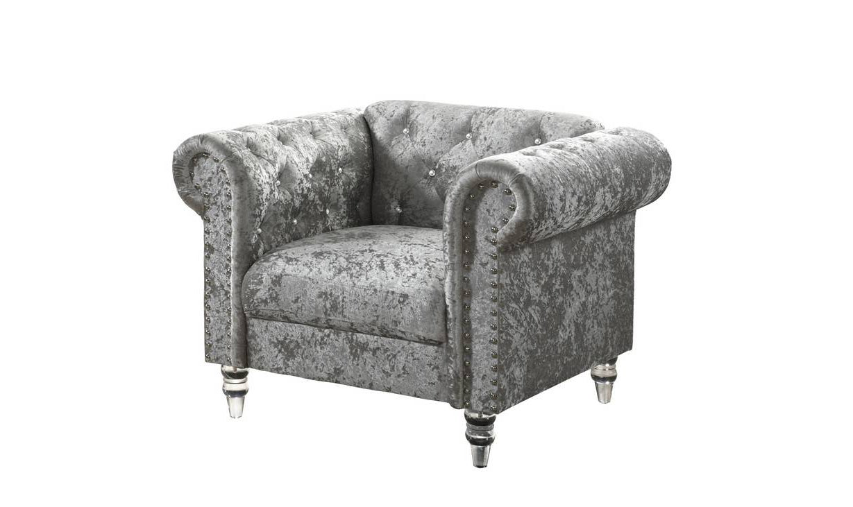 Black crushed velvet discount armchair