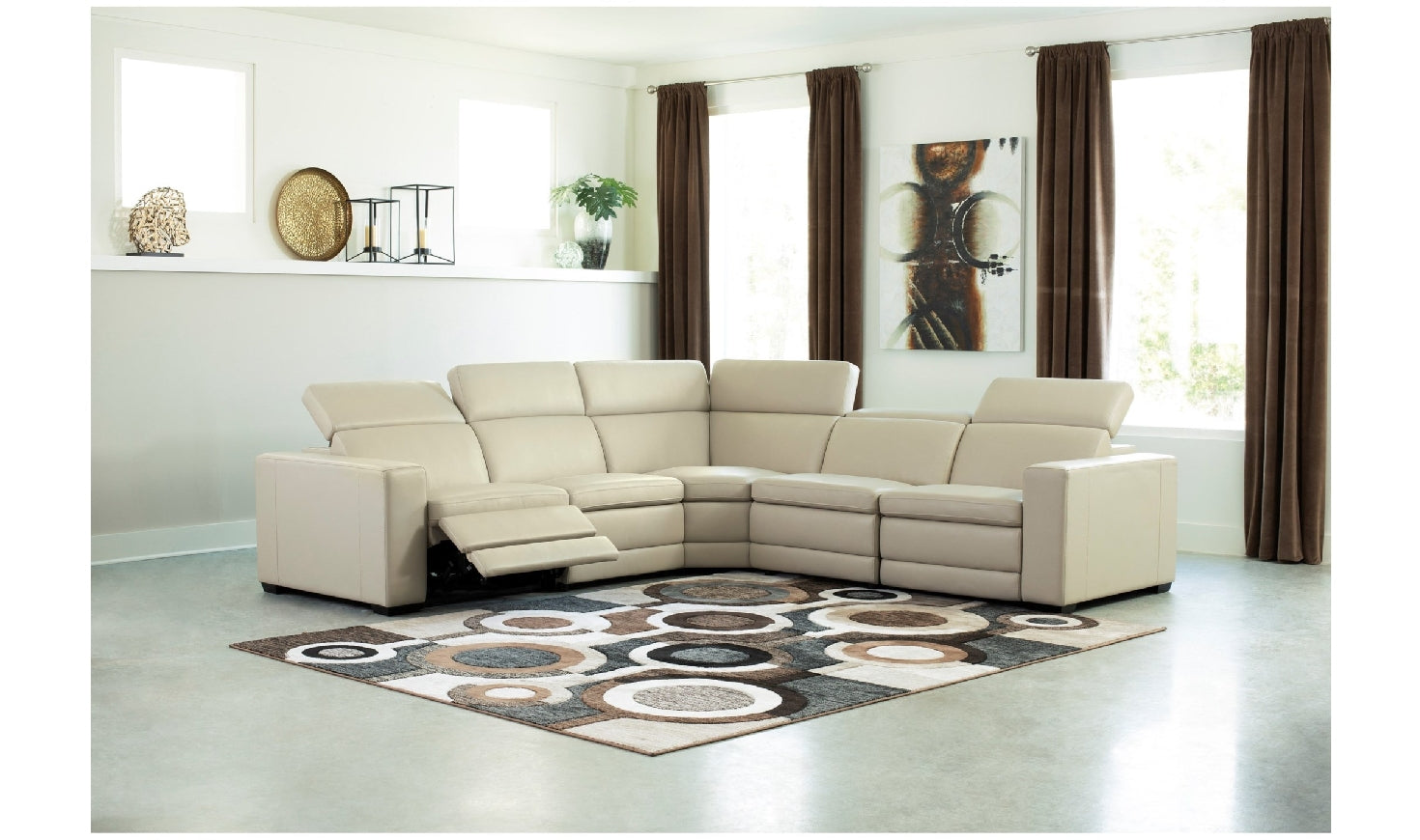 Texline Power Recliner Sectional-Sectional Sofas-Jennifer Furniture