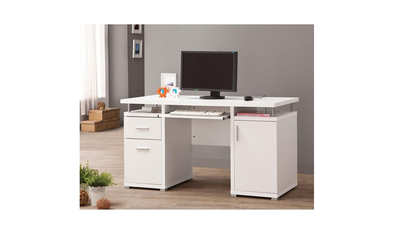 Tracy Office Desk in White – Jennifer Furniture