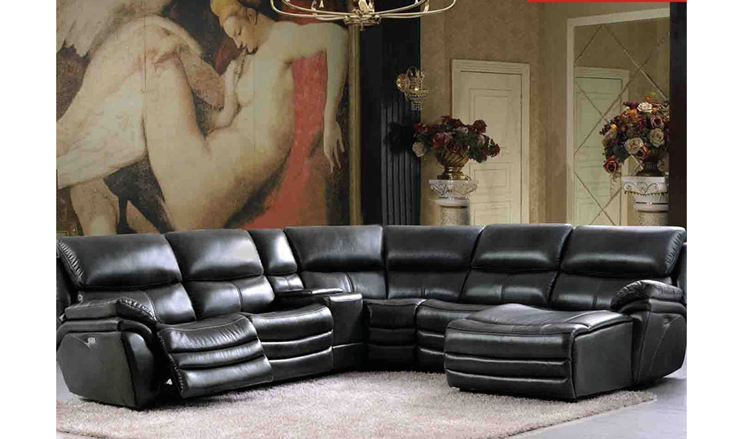 U shaped sectional sofa with recliners sale