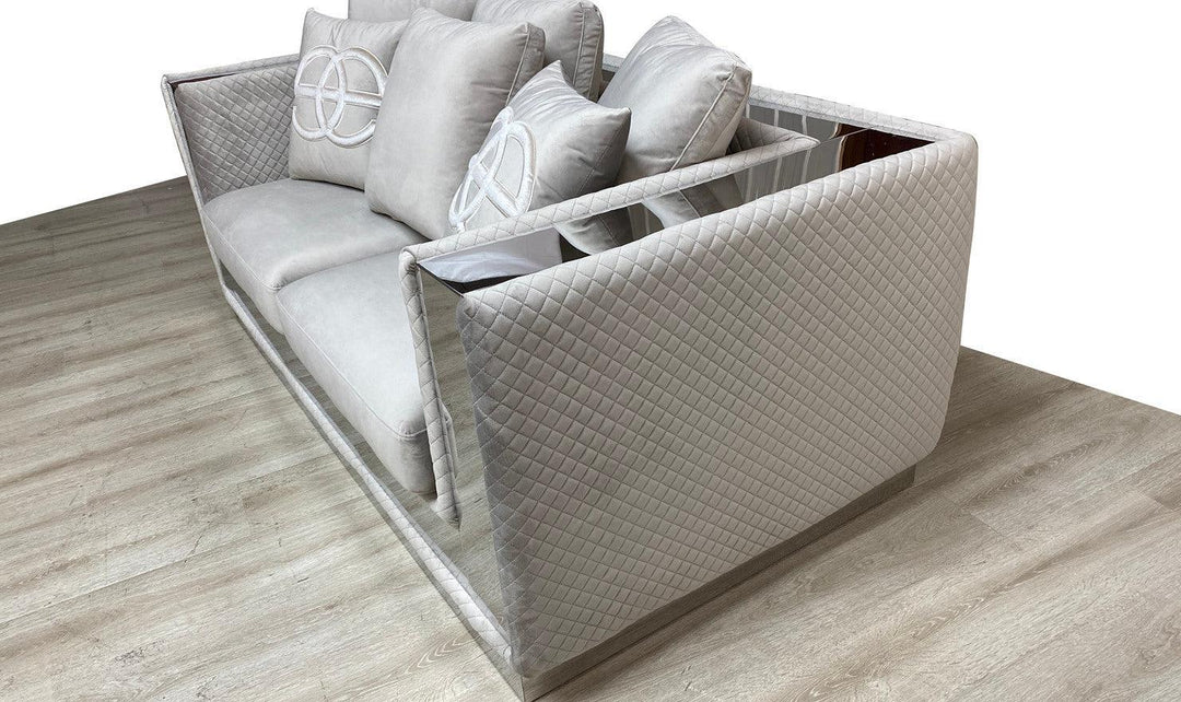 Gio Italia William 2-Piece Fabric Living Room Set in Beige (Sofa + Loveseat)